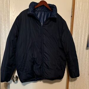 Men's Navy Puffer Jacket - Lightweight Insulated Coat
